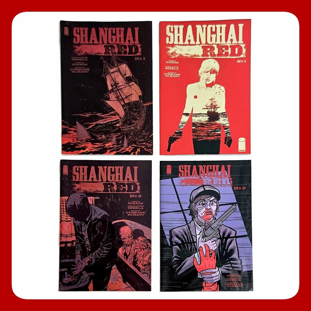 Shanghai Red Image Comics Lot 1 2 Variant Cover Set VTG SZ Std Sebela Hixson